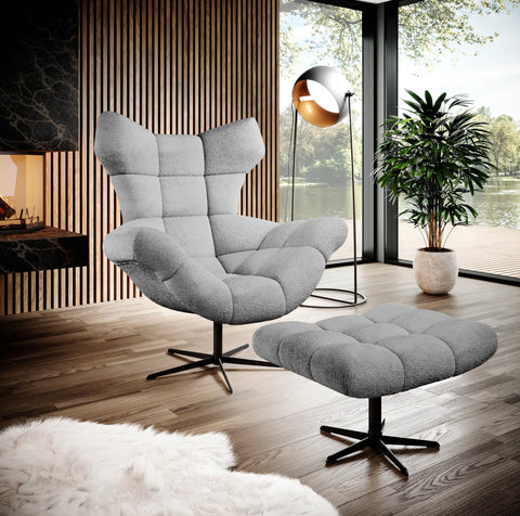 SWEET Accent Living Room Rocking Chair with Ottoman