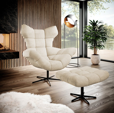 SWEET Accent Living Room Rocking Chair with Ottoman